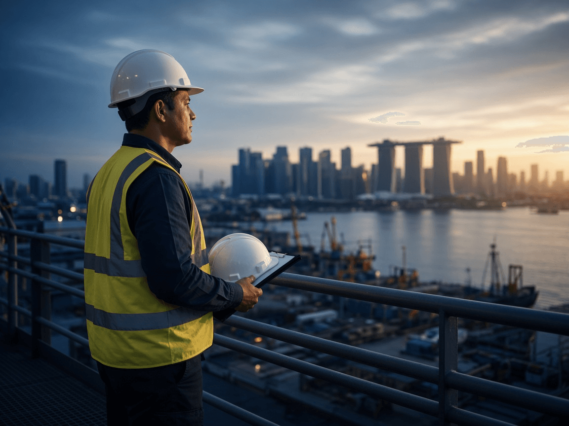 Champion safety professional on a Singapore worksite