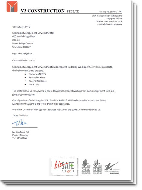 Client testimonial, V3 Construction