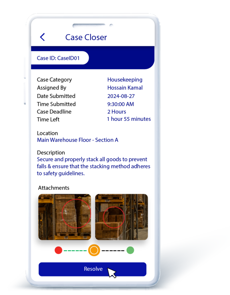 Case Closer open & view the assigned case